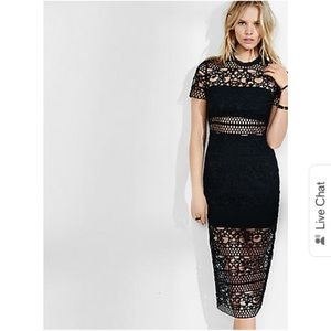 Black crocheted lace dress!